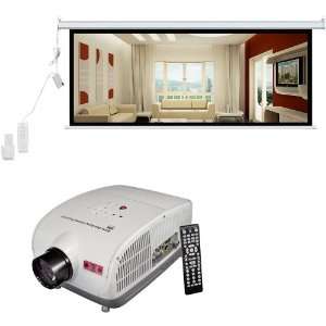  Pyle Video Projector and Screen Package   PRJSD188 60 
