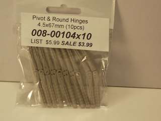 New Pivot & Round Hinges 4.5x67mm (10) RC Airplane 40 90 size ailerons 
