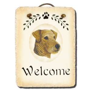 KimsCrafts Welcome Dog Collection Handmade in Maine Stenciled 6x8 