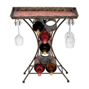 Metal Wine Serving Table/Glass Holder: Kitchen & Dining
