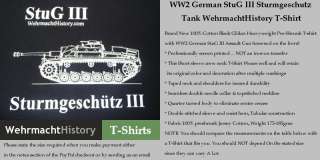 WW2 German StuG III Sturmgeschutz TShirt Cotton S 3XL  