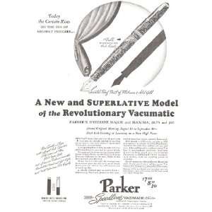 Parker Speedline Vacumatic Pen Original 1937 Advertisement 