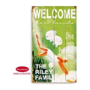    Personalized Dive Into Paradise Wall Plaque: Home & Kitchen