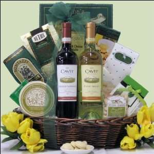 Cavit Duet Easter Gourmet & Wine Gift Basket  Grocery 