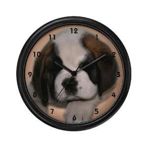 St Bernard Puppy Pets Wall Clock by CafePress: Home 