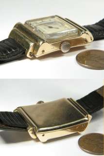 VINTAGE ART DECO 18K GOLD MANS ROLEX WATCH LOMAZZI 40s  