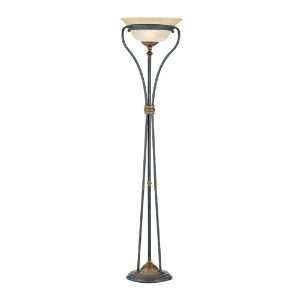  Quoizel Genova 72 Inch Torchiere Lamp with Twisted Amber 