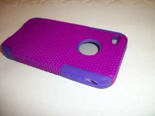Apple iPhone 4g 4gs 2 in1 DUAL LAYER SILICONE+HARD RUBBER HYBRID CASE 