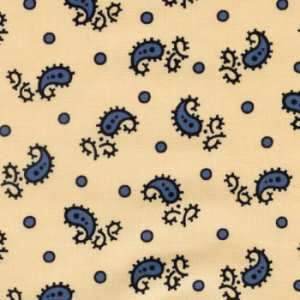 Farmhouse Collection Blue Paisley on Beige Fabric By Windham Fabrics 