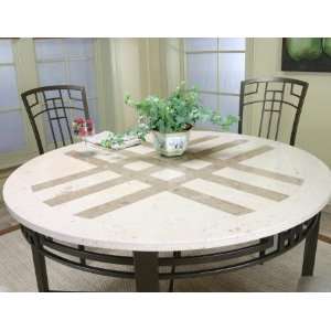  Cramco Beta Inlaid Marble Top Table: Furniture & Decor