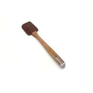   : Silicone Spatula with Wooden Acacia Handle Brown: Kitchen & Dining