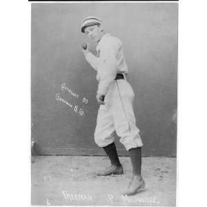  John P Freeman,pitcher,c1899,Milwaukee,Wisconsin,WI: Home 