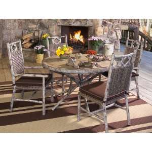  Whitecraft River Run Wicker Dining Set Patio, Lawn 