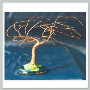    Wire Bonsai Tree Sculpture  Mini Wind Swept