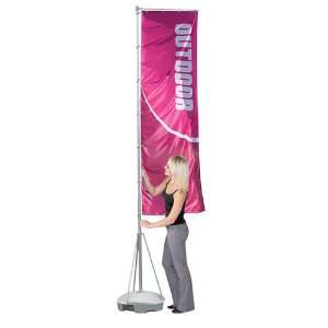  Wind Dancer Outdoor Flag Pole System 16ft: Patio, Lawn 