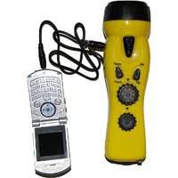 In 1 Hand Crank LED Flashlight & Radio with Siren and Phone Charger 
