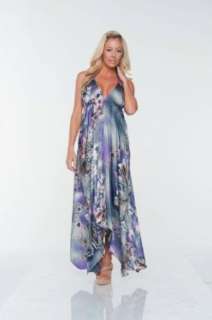   Usa Cool Butterfly Design Halter Long Summer Dress (S500): Clothing