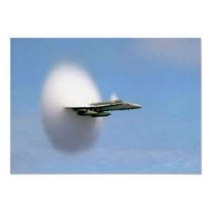    Large Poster F/A 18 Hornet breaks Sound Barrier: Home & Kitchen