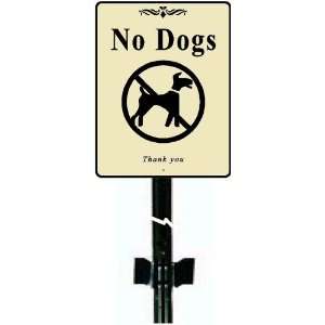  No Dogs No dog poop signs with 3ft metal post: Home 