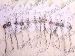 WHOLESALE 72Pairs Vogue Diamante &Plating Silver Earrings/MIXED