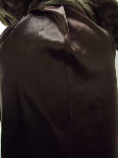 womens jacket faux fur coat brown L XL toggle vintage classic  