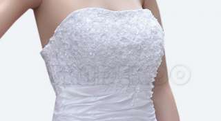 Newest Storage Wedding Formal Dress Bride Gown M White  