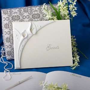  Calla Lily Design Wedding Guest Book F2406 Quantity of 24 