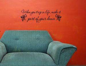 Vinyl Wall Art quotes words When you trip in life  