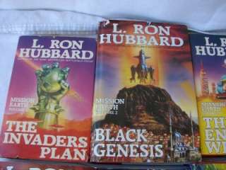   RON HUBBARD MISSION EARTH   10 BOOK SET HARDCOVER DUST JACKET  