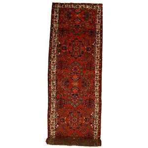 36 x 134 Red Persian Hand Knotted Wool Liliyan Runner 