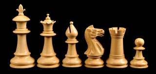 Unlike traditional Staunton Chessmen, the unique Kings fleur de lis 