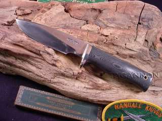 Randall Made Knife Model 28 Woodsman Black Micarta  