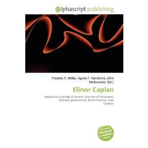  Elinor Caplan (9786134320139) Frederic P. Miller, Agnes F 