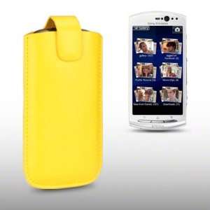   XPERIA NEO V PU LEATHER CASE, BY CELLAPOD CASES YELLOW: Electronics