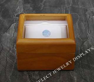 Oak Wood Gem Stone Jewelry Gift Box Display Gemstone  