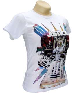 Spaceman Justice ED BANGER Dance DJ Women T Shirt Sz S  