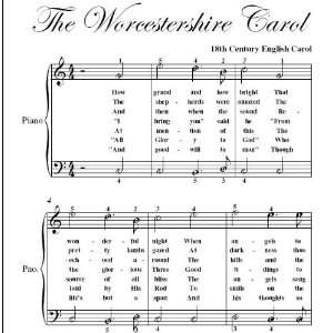   : Worcestershire Carol Easy Piano Sheet Music: Christmas Carol: Books
