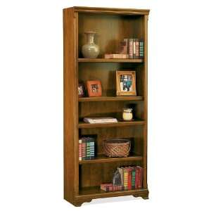   Charlotte Open 5 Shelf Wood Bookcase in Cherry