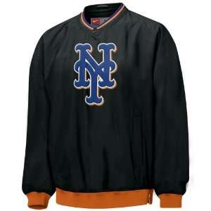   : Nike New York Mets Black Tackle Twill Windshirt: Sports & Outdoors