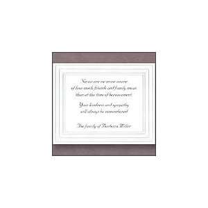  Personalized Sympathy Notes, Embossed Border   Embassy 