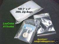 3x4 Coin Storage BAGS for your BU PCGS ANACS Slabs NEW  