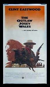 OUTLAW JOSEY WALES * CINEMASTERPIECES 3SH ORIG MOVIE POSTER WESTERN 