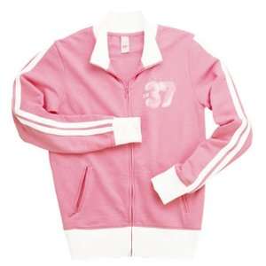  John Deere Flamingo Ladies Juniors Fit Terry Track Jacket 