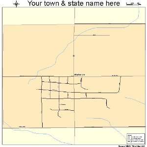  Street & Road Map of Whittemore, Michigan MI   Printed 