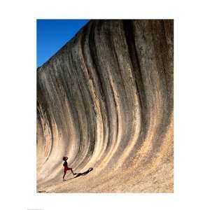  Low angle view of a rock, Wave Rock, Hyden, Western 
