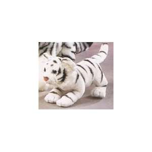    Realistic 7 Inch Plush White Tiger Cub By SOS: Toys & Games