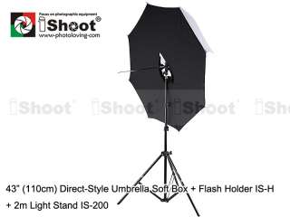 package including 1 43 direct style umbrella soft box 1 flash holder 