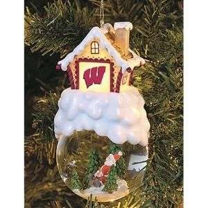 Wisconsin Badgers Home Sweet Home Ornament Snow Globe  