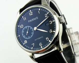 PARNIS BLACK DIAL AUTOMATIC 43MM POWER RESERVE WATCH  