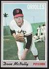 1968 Topps 478 Dave McNally NRMT SET BREAK 184 Career Wins 1512 Ks 